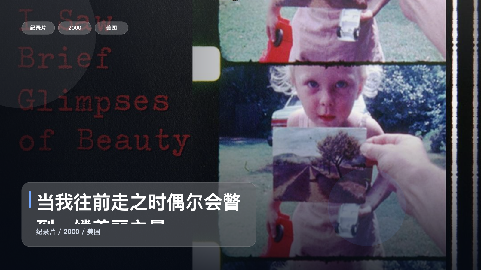 当我往前走之时偶尔会瞥到一缕美丽之景