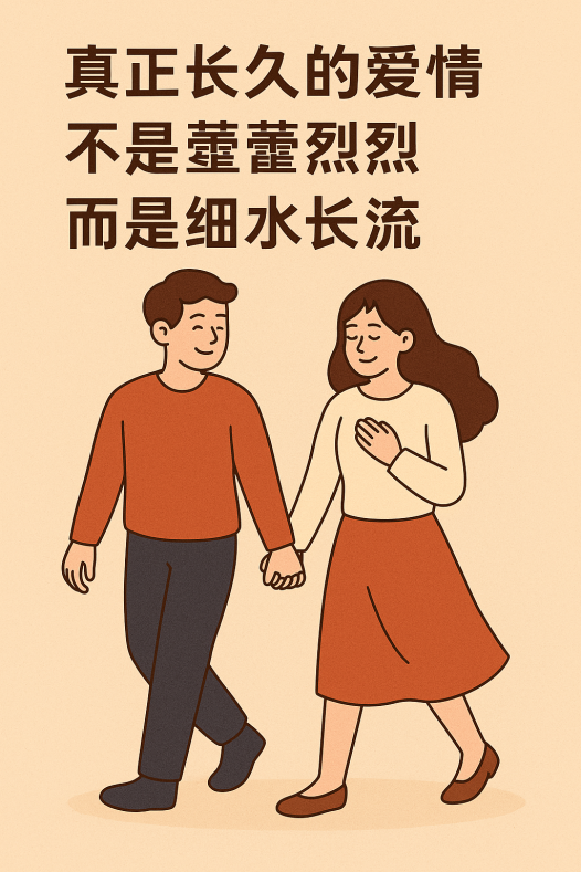 💞 真正长久的爱情，不是轰轰烈烈，而是细水长流