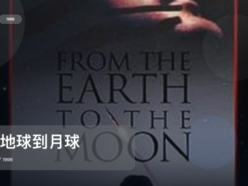 最近追疯的一部美国动作剧《从地球到月球》 1998 未删减 限时转存